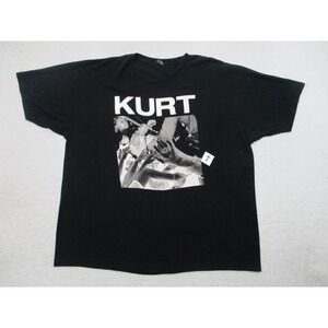 Kurt Shirt Mens 2XL Black Graphic Tee Tultex Cotton Music Band Concert Style